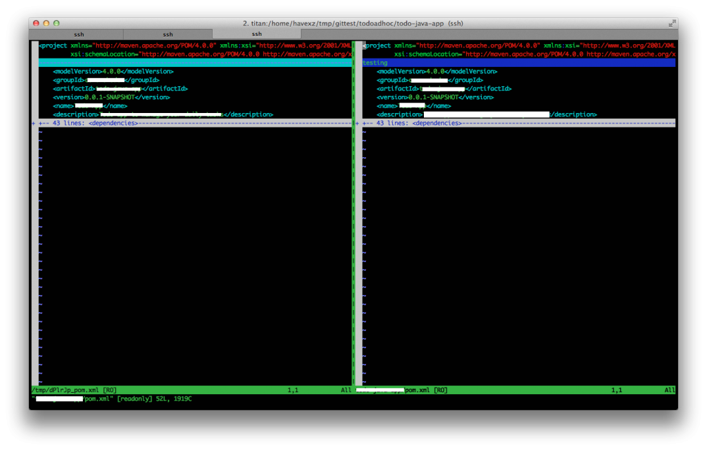 git difftool with vimdiff as diff tool